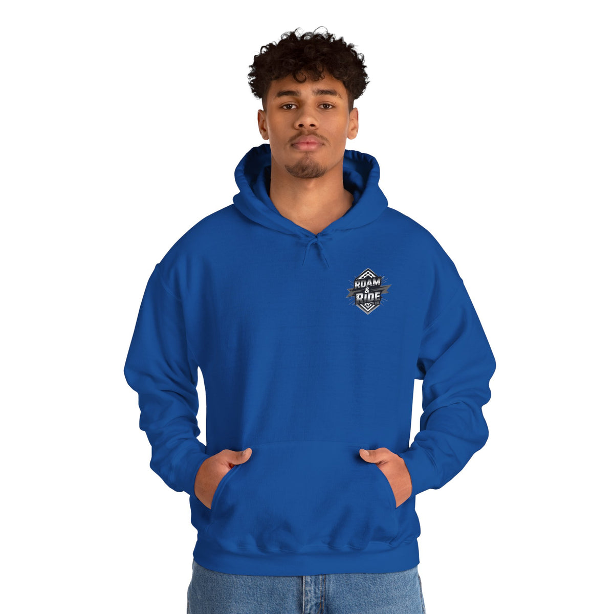 Roam & Ride Co. Grayscale Logo - Unisex Heavy Blend Hoodie