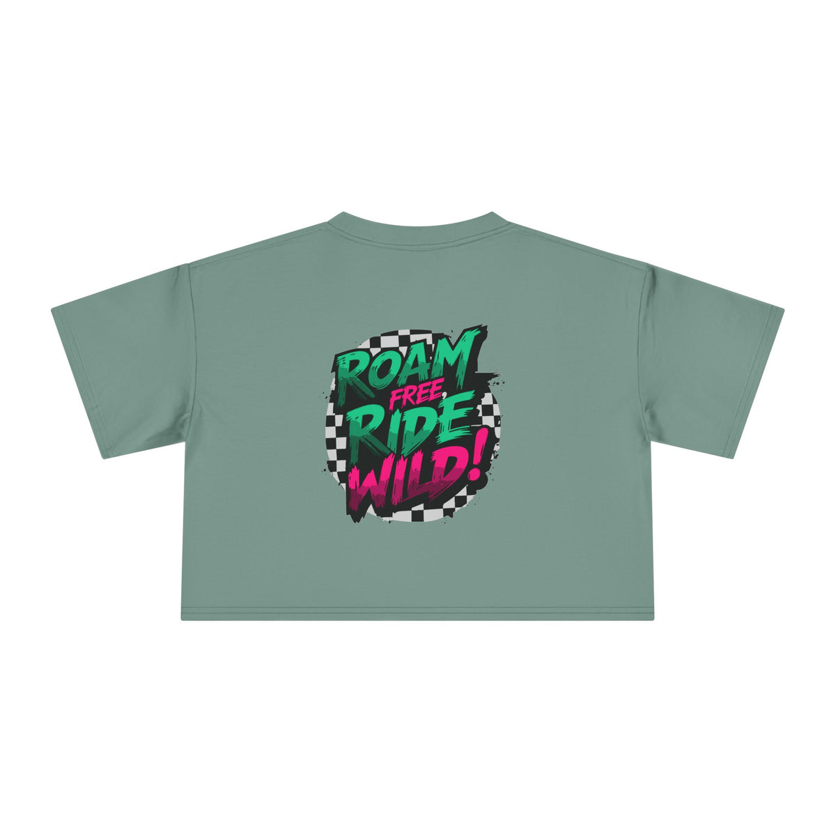 Roam Free, Ride Wild Logo - Women's Crop T-Shirt