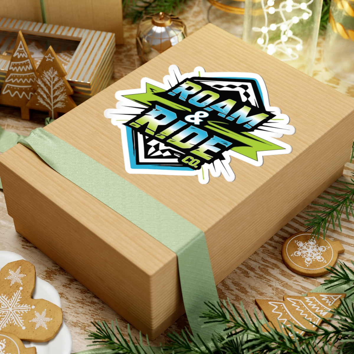 Roam & Ride Co. Blue Green Logo - Stickers