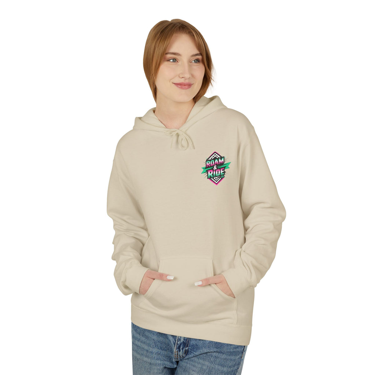 Roam Free, Ride Wild Logo - Unisex Fleece Hoodie