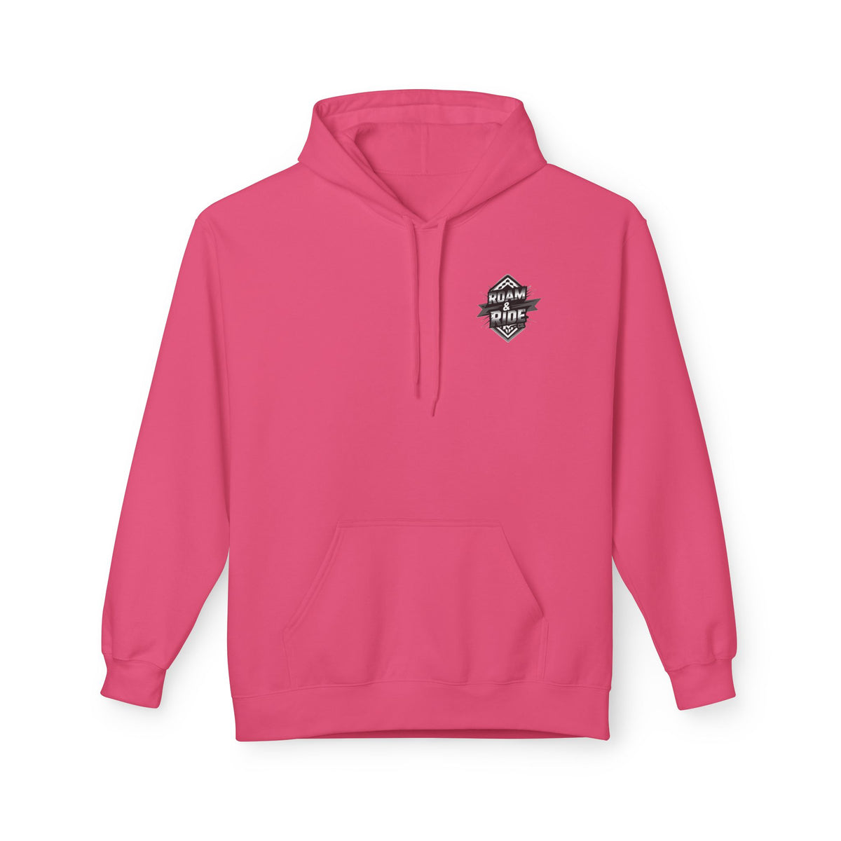 Roam & Ride Co. Grayscale Logo - Unisex Fleece Hoodie