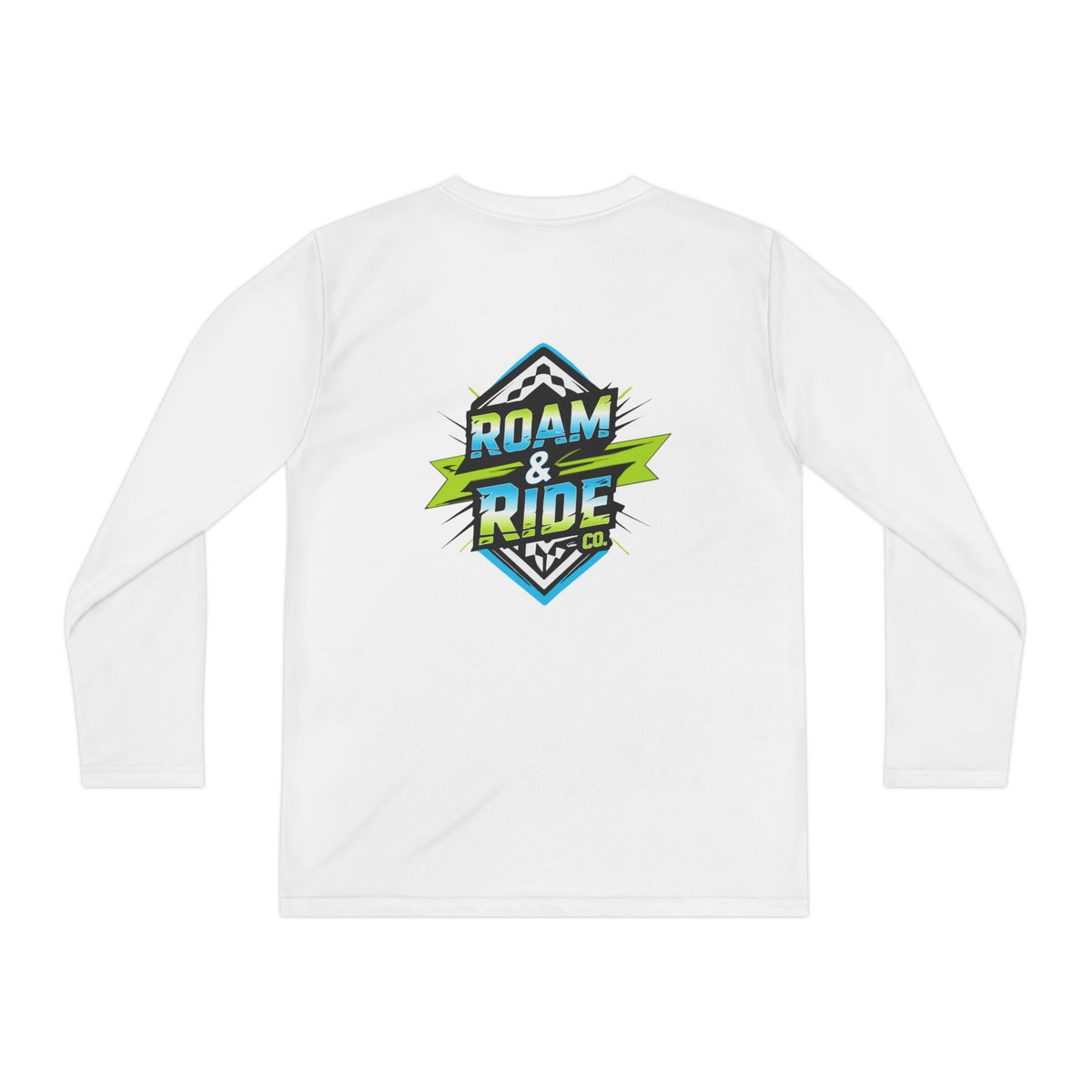 Roam & Ride Co. Blue Green Logo - Youth Long Sleeve T-Shirt