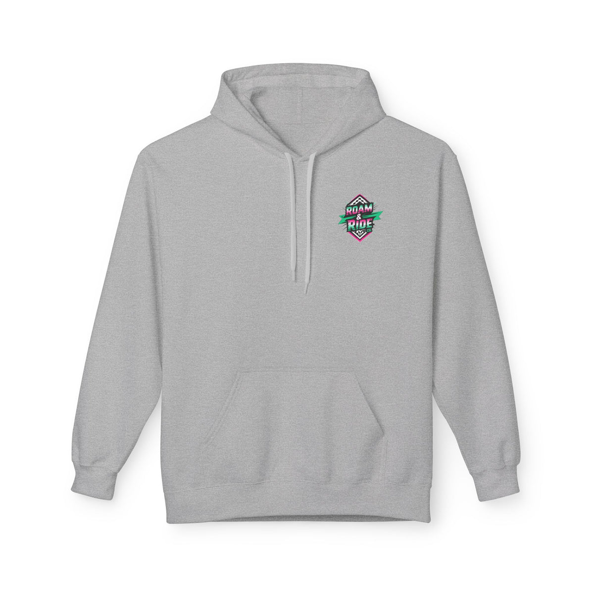 Roam & Ride Co. Teal Pink Logo - Unisex Fleece Hoodie