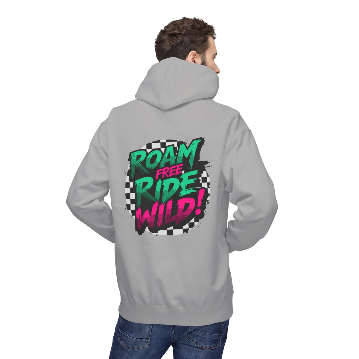 Roam Free, Ride Wild Logo - Unisex Fleece Hoodie