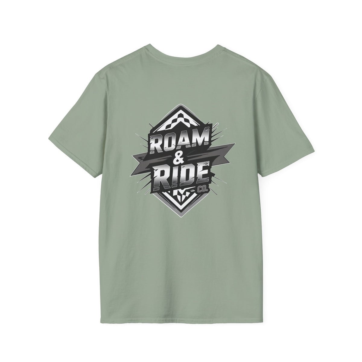 Roam & Ride Co. Grayscale Logo - Unisex T-Shirt