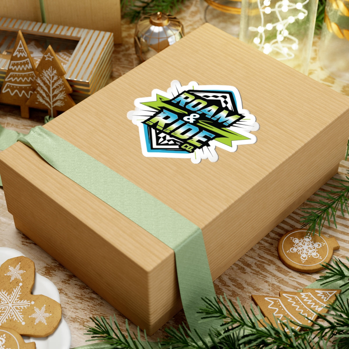 Roam & Ride Co. Blue Green Logo - Stickers