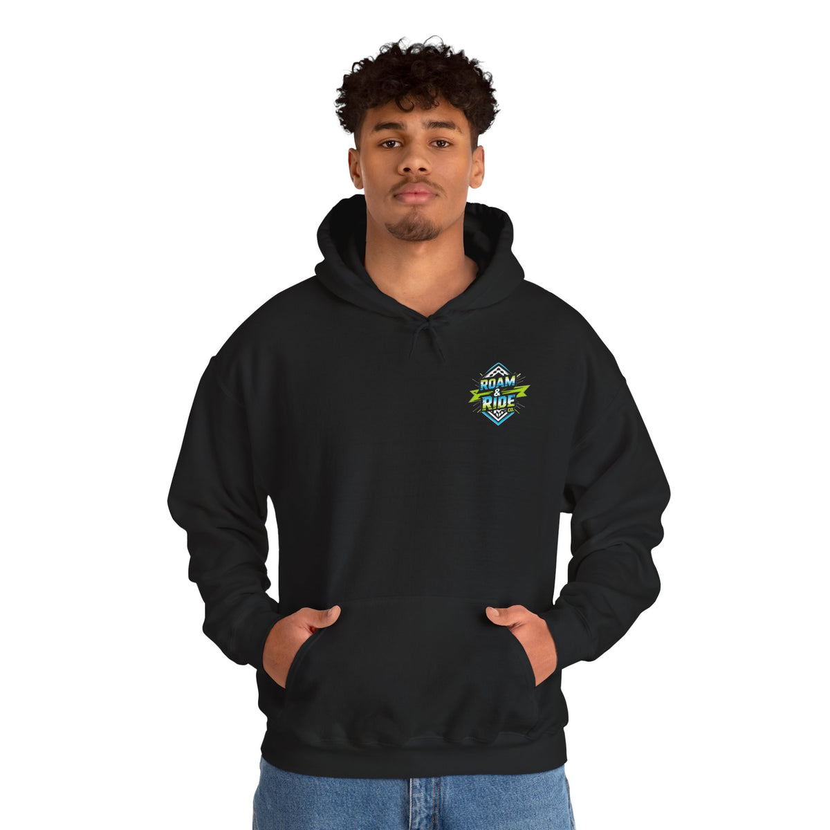 Roam & Ride Co. Blue Green Logo - Unisex Heavy Blend Hoodie