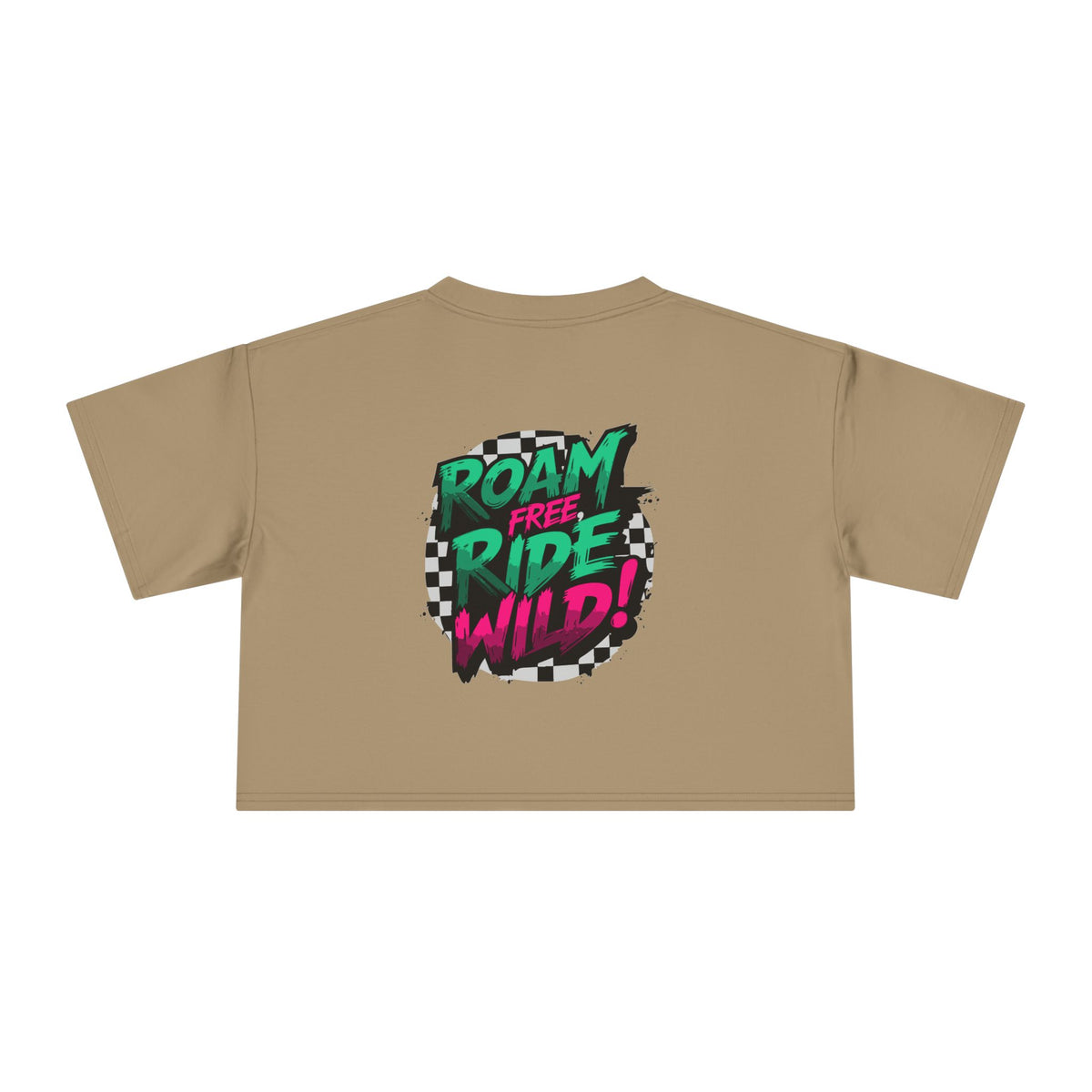 Roam Free, Ride Wild Logo - Women's Crop T-Shirt