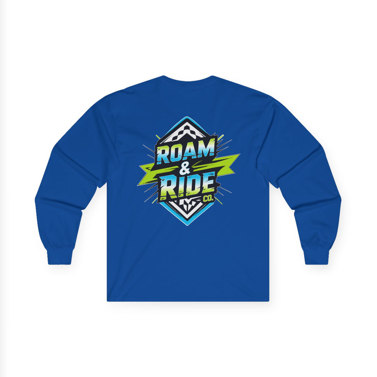 Roam & Ride Co. Blue Green Logo - Unisex Long Sleeve T-Shirt