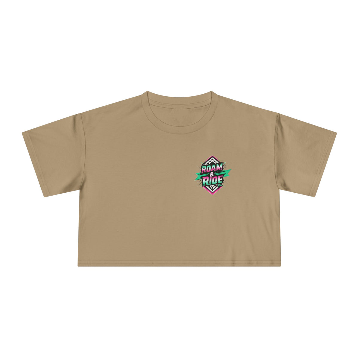 Roam Free, Ride Wild Logo - Women's Crop T-Shirt