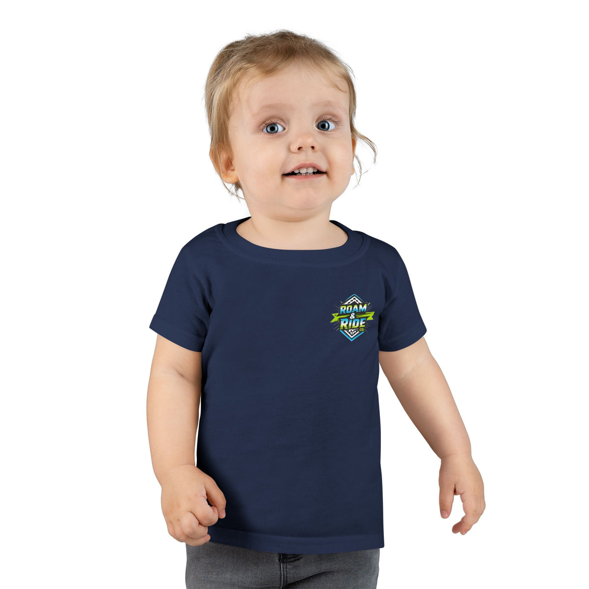 Roam & Ride Co. Blue Green Logo - Toddler T-Shirt