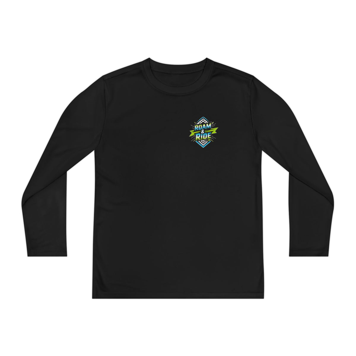 Roam & Ride Co. Blue Green Logo - Youth Long Sleeve T-Shirt