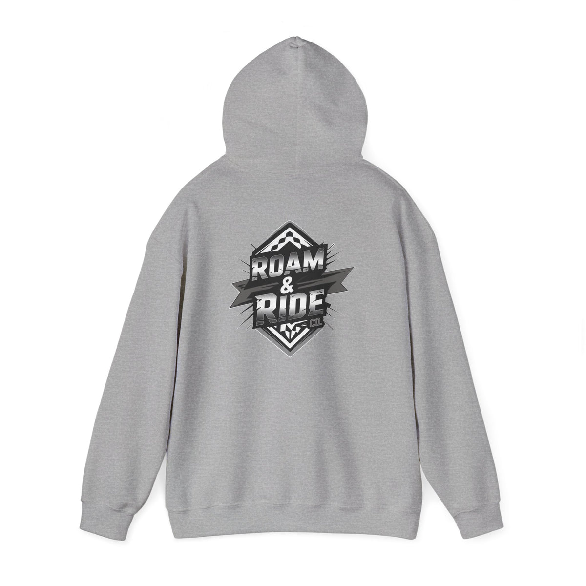 Roam & Ride Co. Grayscale Logo - Unisex Heavy Blend Hoodie