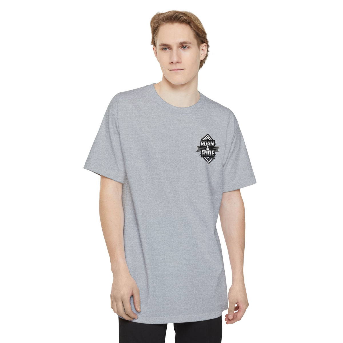 Roam & Ride Co. Grayscale Logo - Big & Tall T-Shirt
