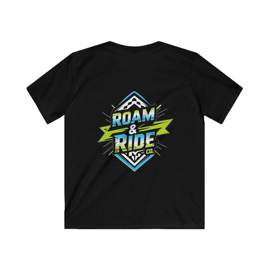 Roam & Ride Co. Blue Green Logo - Youth T-Shirt