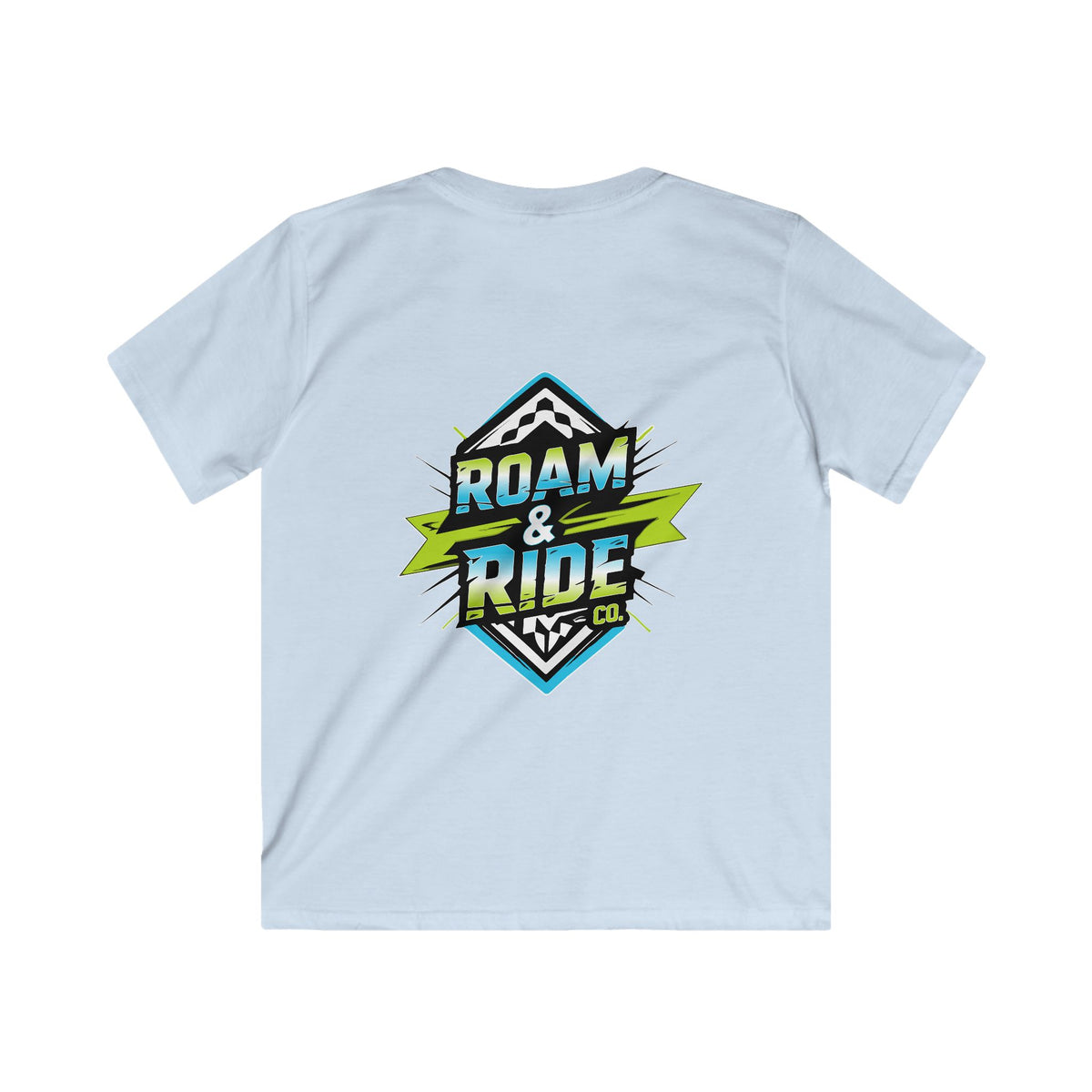 Roam & Ride Co. Blue Green Logo - Youth T-Shirt