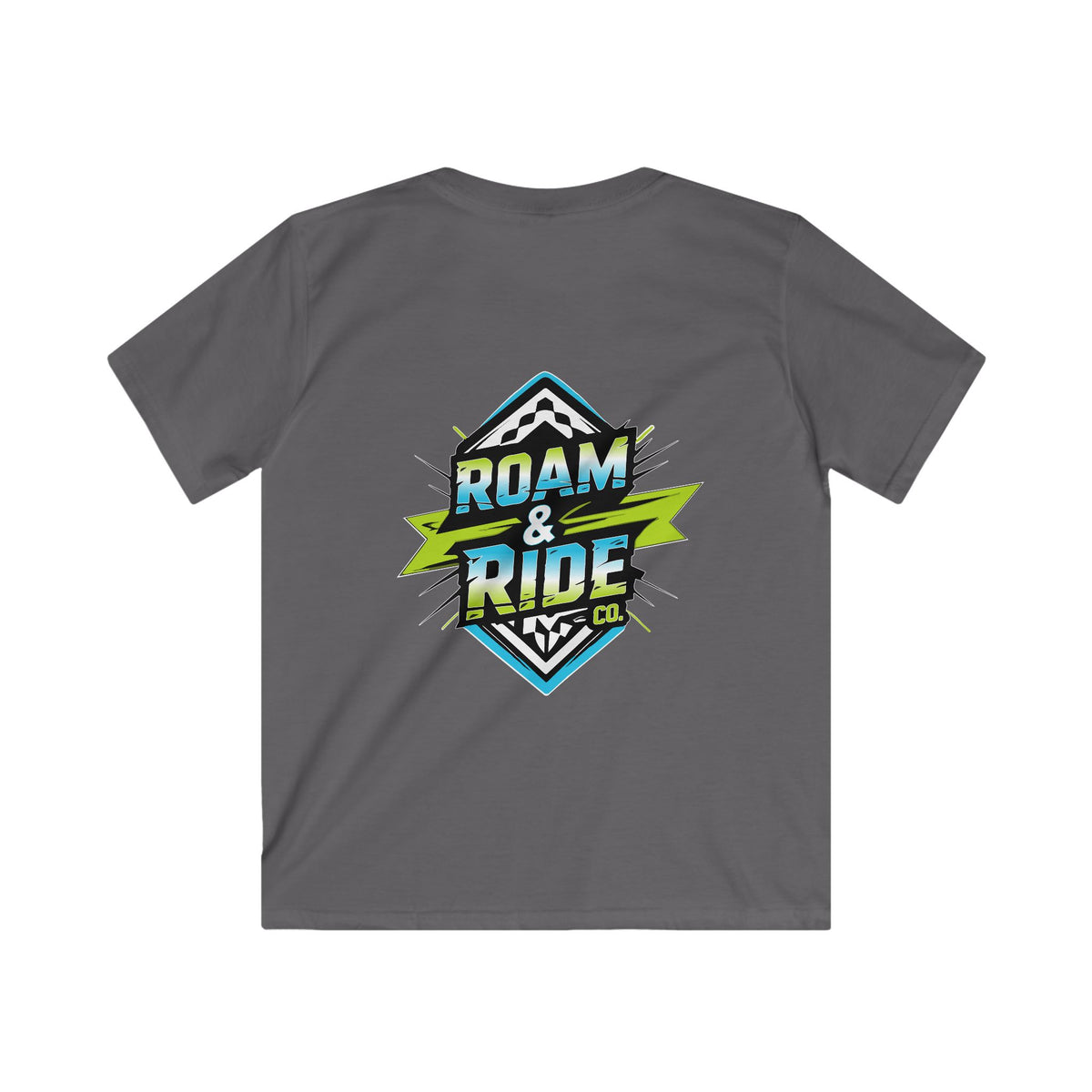 Roam & Ride Co. Blue Green Logo - Youth T-Shirt