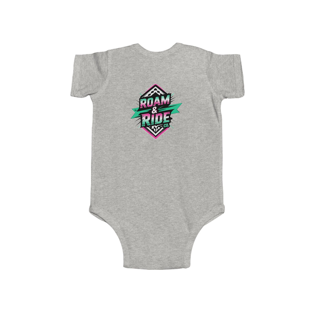 Roam & Ride Co. Grayscale Logo - Baby Onesie
