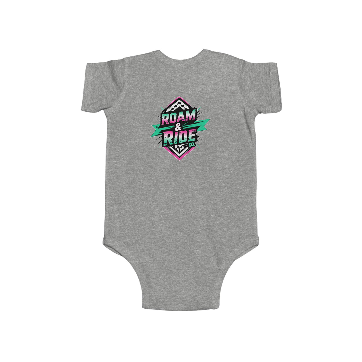 Roam & Ride Co. Grayscale Logo - Baby Onesie