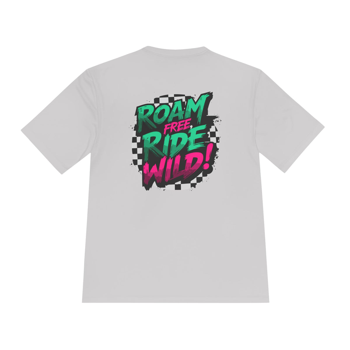 Roam Free, Ride Wild Logo - Unisex Moisture Wicking T-Shirt