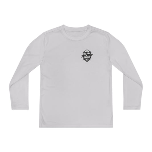 Roam & Ride Co. Grayscale Logo - Youth Long Sleeve T-Shirt