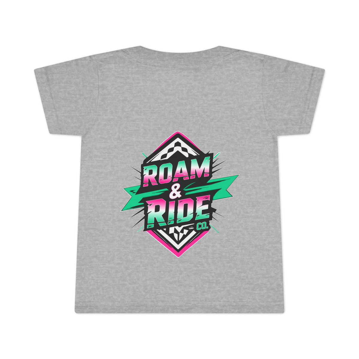 Roam & Ride Co. Teal Pink Logo - Toddler T-Shirt