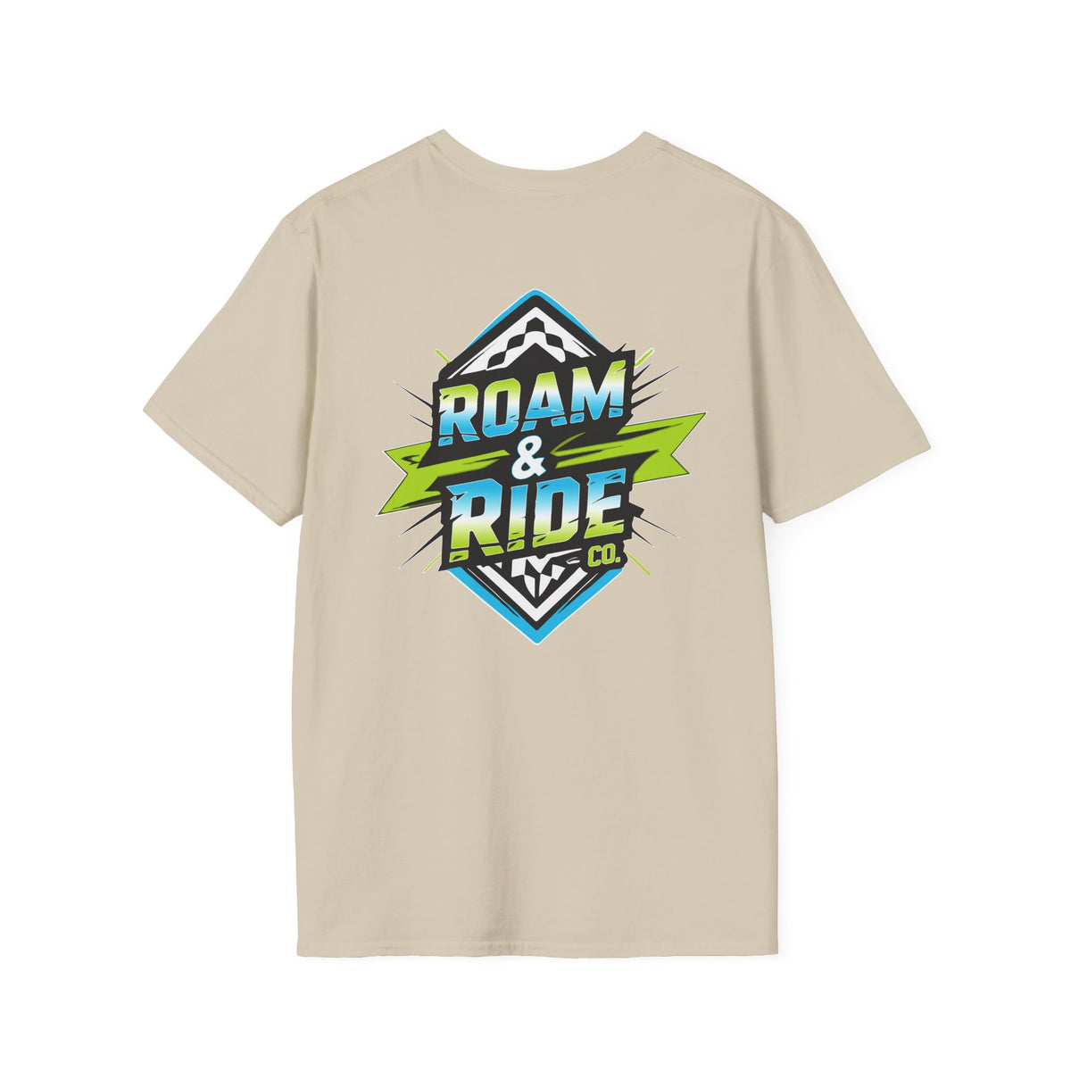 Roam & Ride Co. Blue Green Logo - Unisex T-Shirt