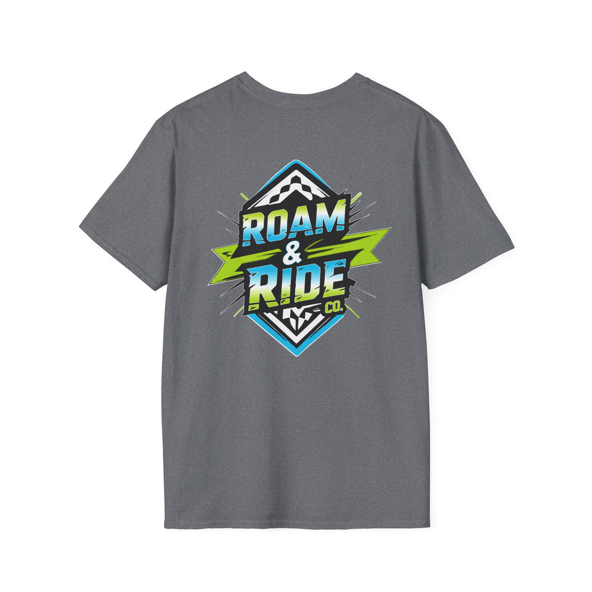 Roam & Ride Co. Blue Green Logo - Unisex T-Shirt
