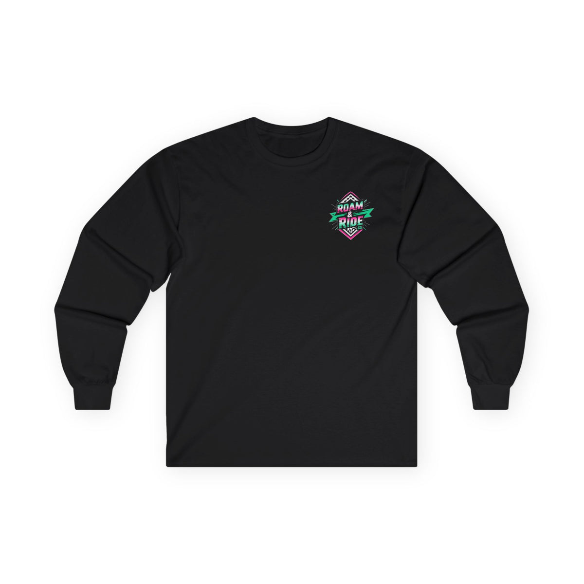 Roam & Ride Co. Teal Pink Logo - Unisex Long Sleeve T-Shirt