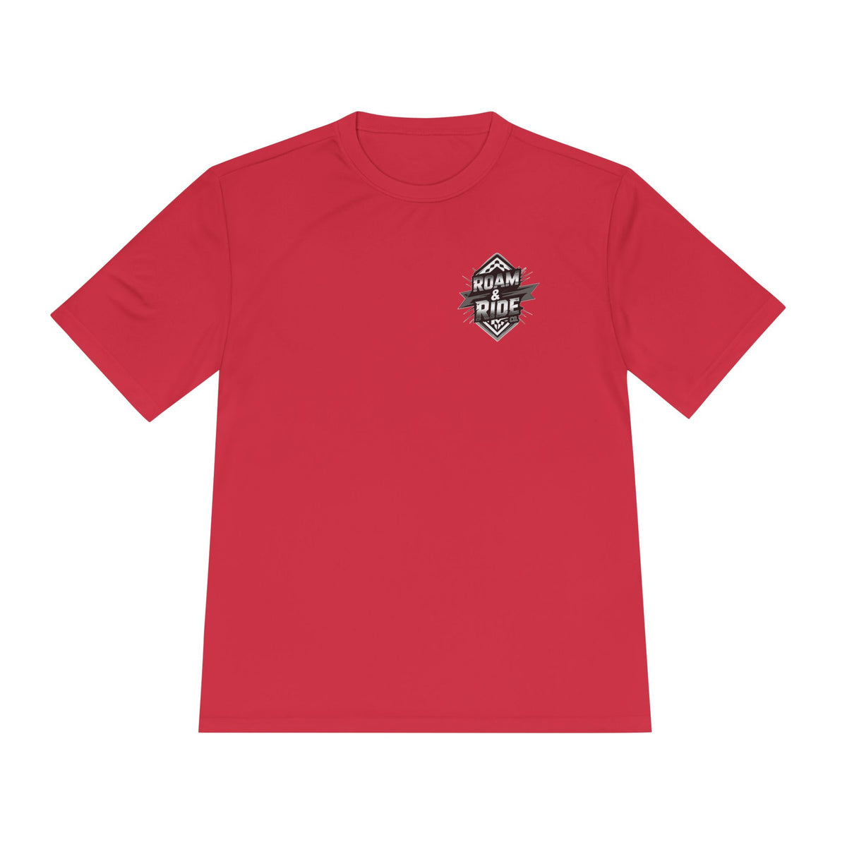 Roam & Ride Co. Grayscale Logo - Unisex Moisture Wicking T-Shirt