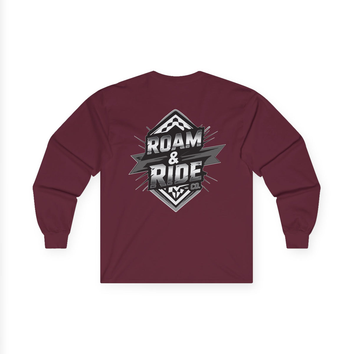 Roam & Ride Co. Grayscale Logo - Unisex Long Sleeve T-Shirt