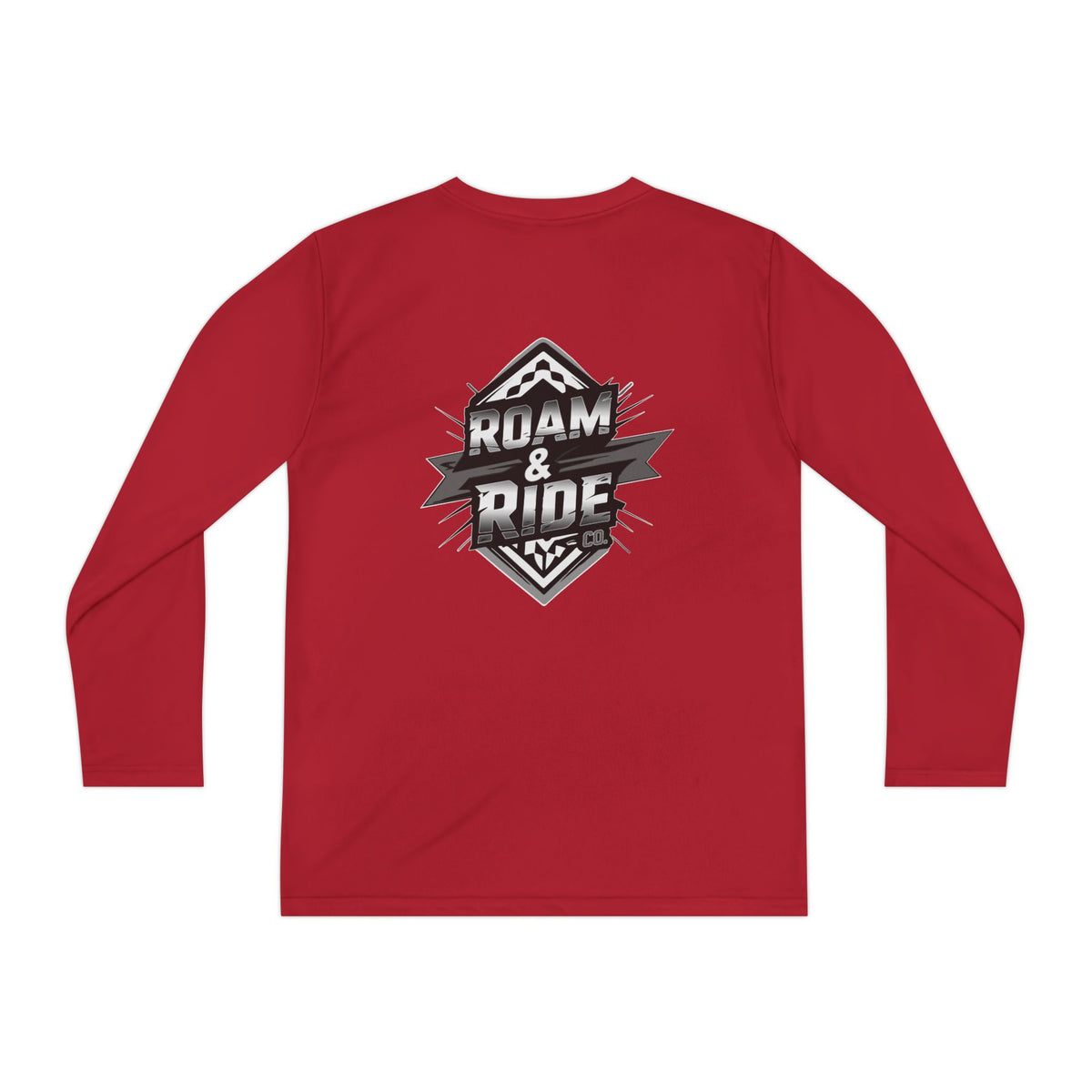 Roam & Ride Co. Grayscale Logo - Youth Long Sleeve T-Shirt
