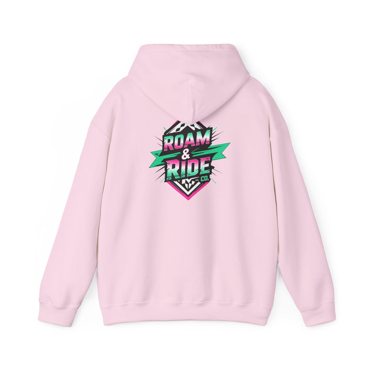 Roam & Ride Co. Teal Pink Logo - Unisex Heavy Blend Hoodie