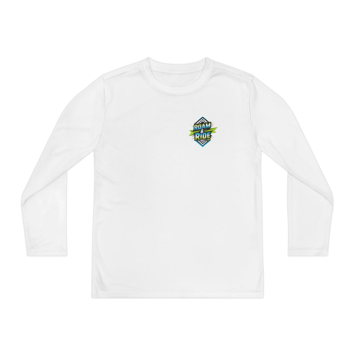 Roam & Ride Co. Blue Green Logo - Youth Long Sleeve T-Shirt