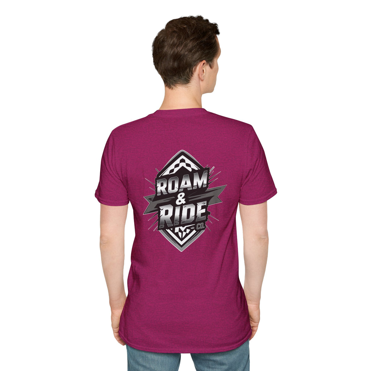 Roam & Ride Co. Grayscale Logo - Unisex T-Shirt