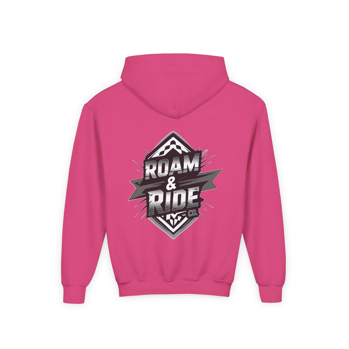Roam & Ride Co. Grayscale Logo - Youth Hoodie