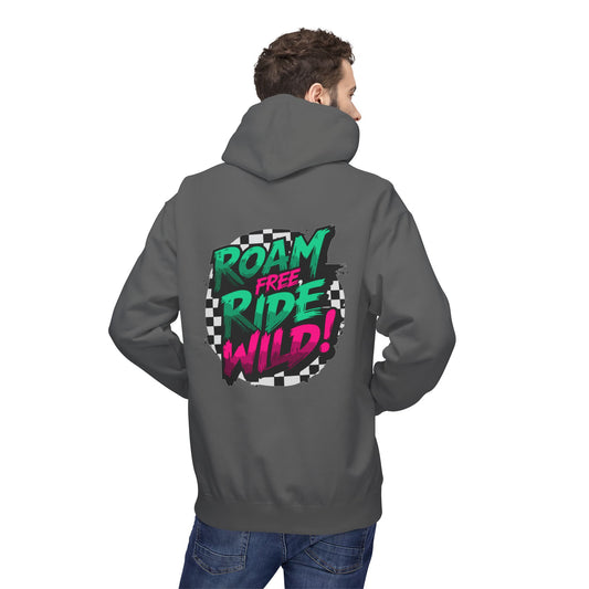Roam Free, Ride Wild Logo - Unisex Fleece Hoodie