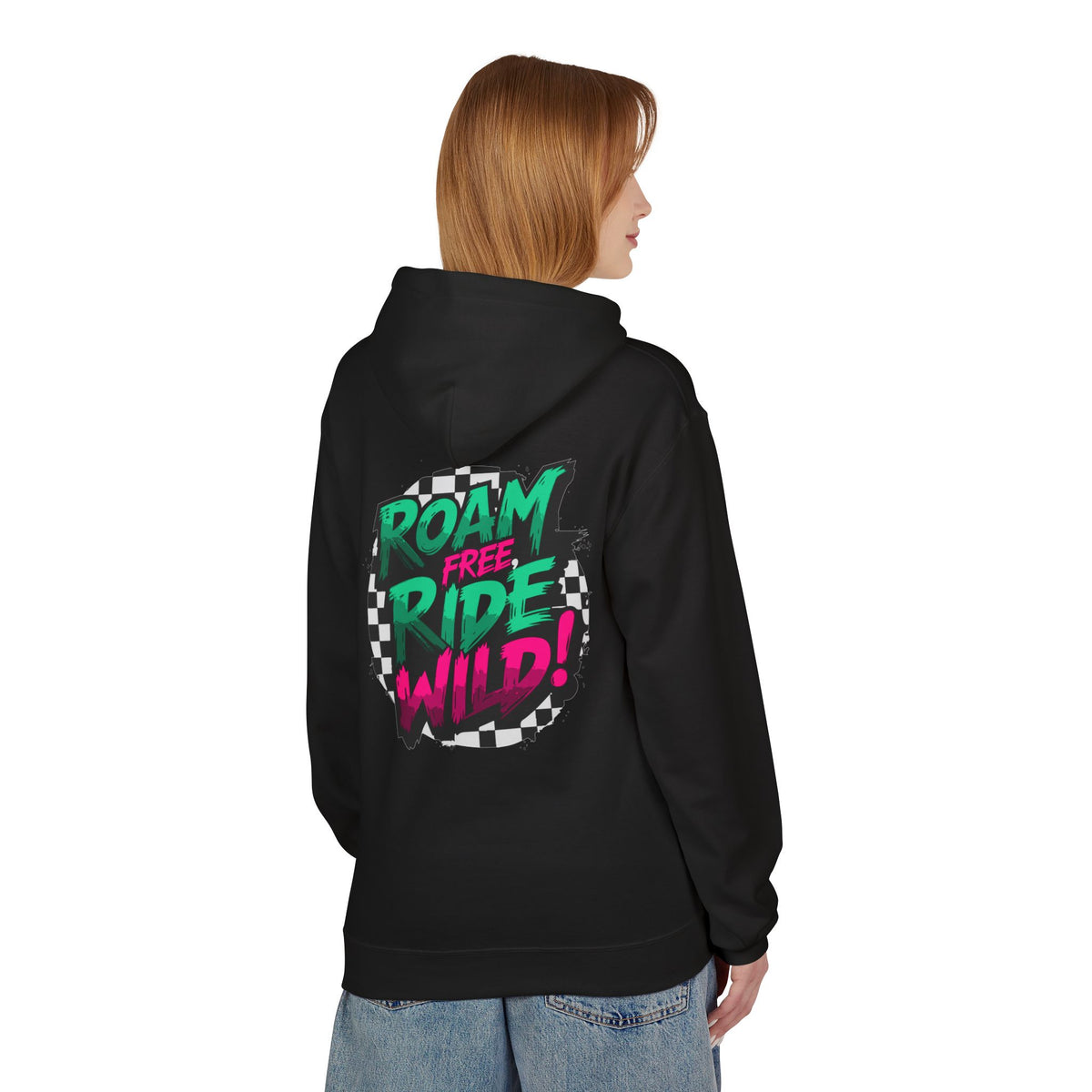 Roam Free, Ride Wild Logo - Unisex Fleece Hoodie