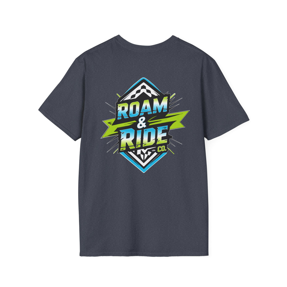 Roam & Ride Co. Blue Green Logo - Unisex T-Shirt