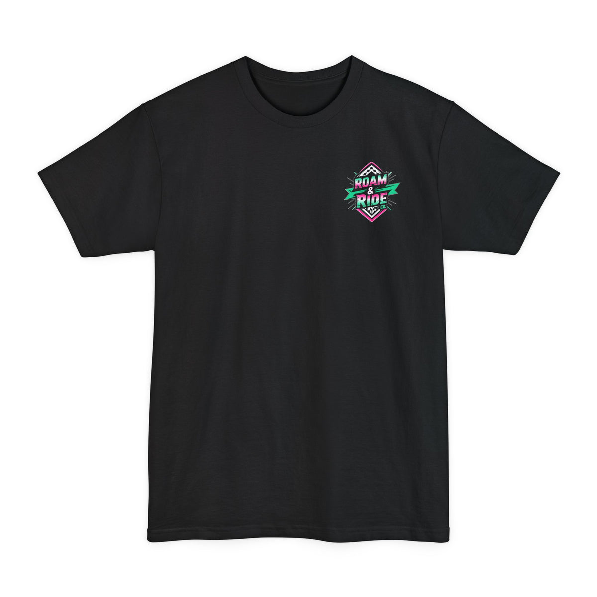 Roam & Ride Co. Teal Pink Logo - Big & Tall T-Shirt