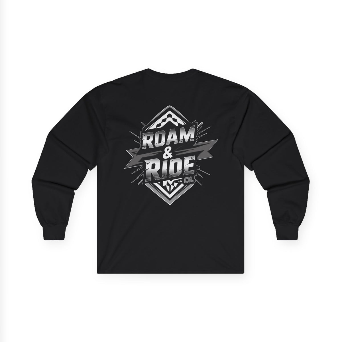 Roam & Ride Co. Grayscale Logo - Unisex Long Sleeve T-Shirt