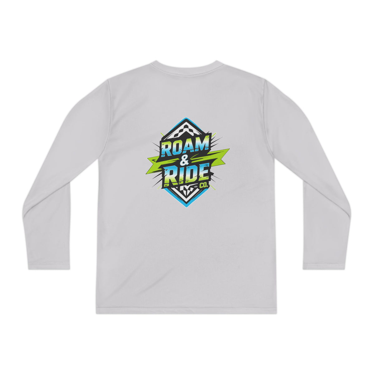 Roam & Ride Co. Blue Green Logo - Youth Long Sleeve T-Shirt