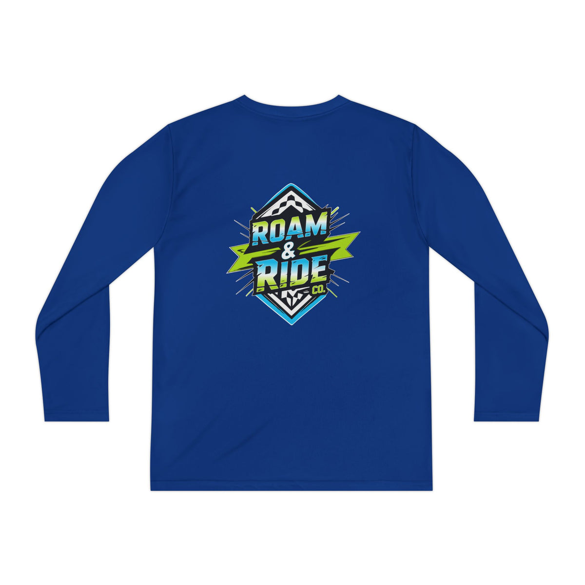Roam & Ride Co. Blue Green Logo - Youth Long Sleeve T-Shirt
