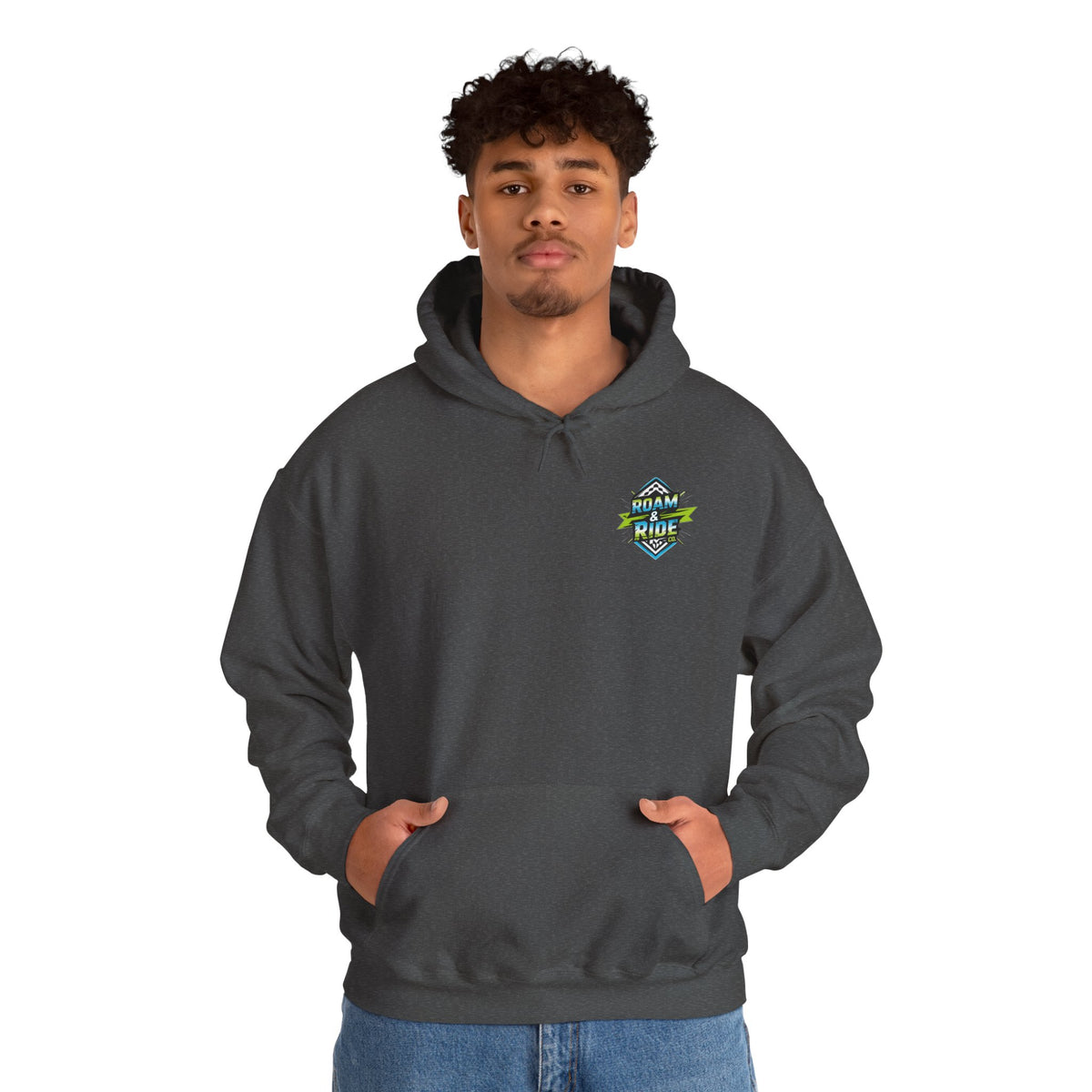 Roam & Ride Co. Blue Green Logo - Unisex Heavy Blend Hoodie