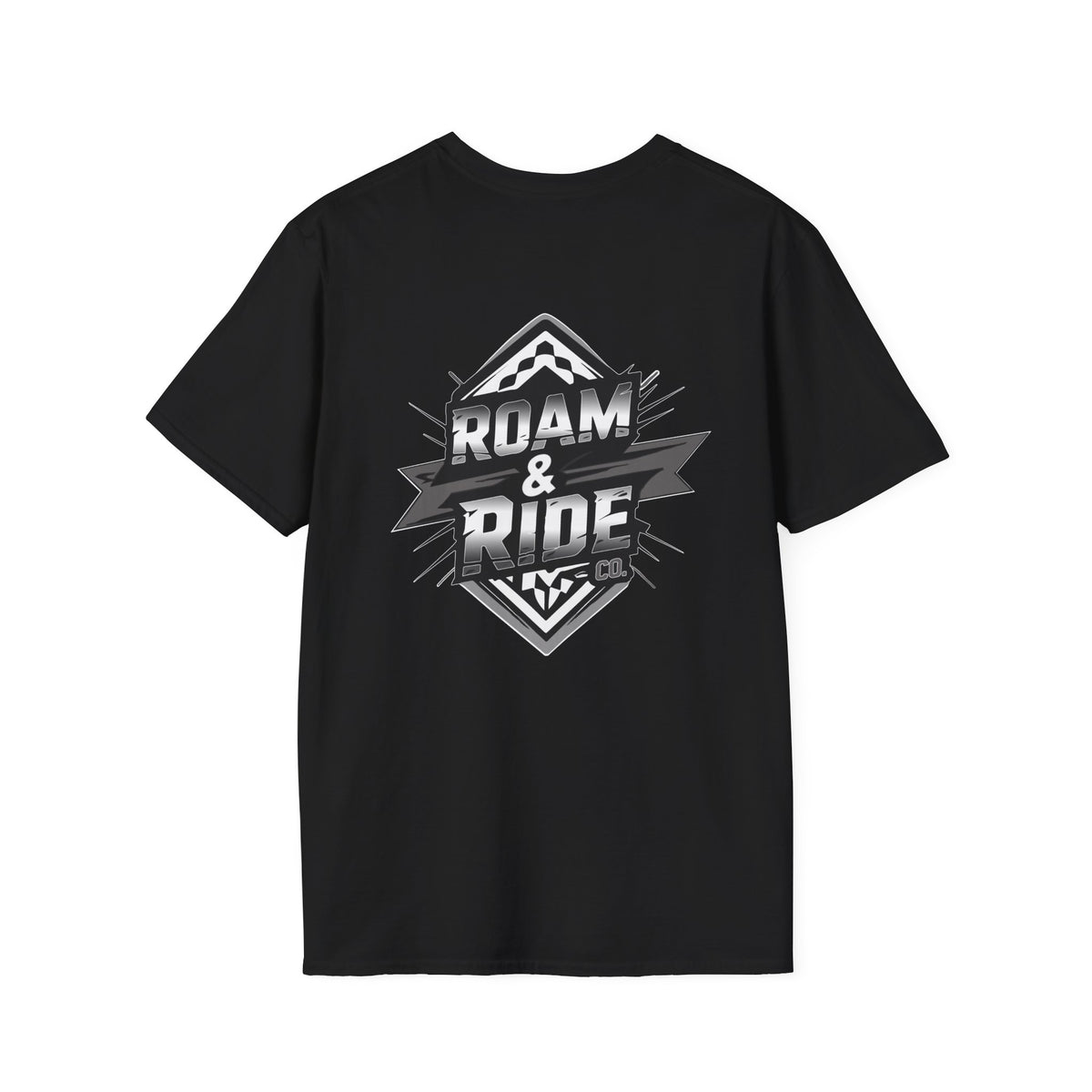 Roam & Ride Co. Grayscale Logo - Unisex T-Shirt