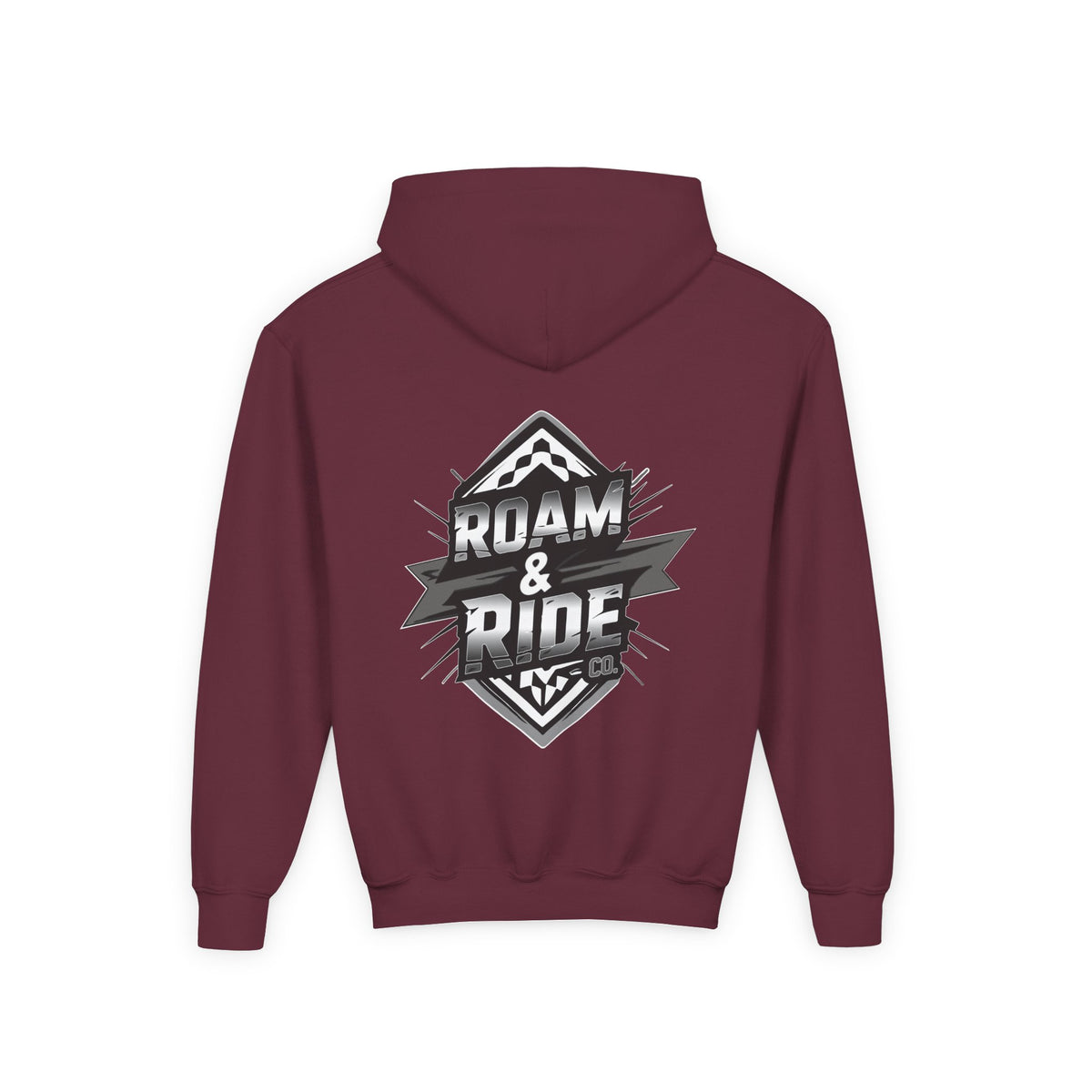 Roam & Ride Co. Grayscale Logo - Youth Hoodie