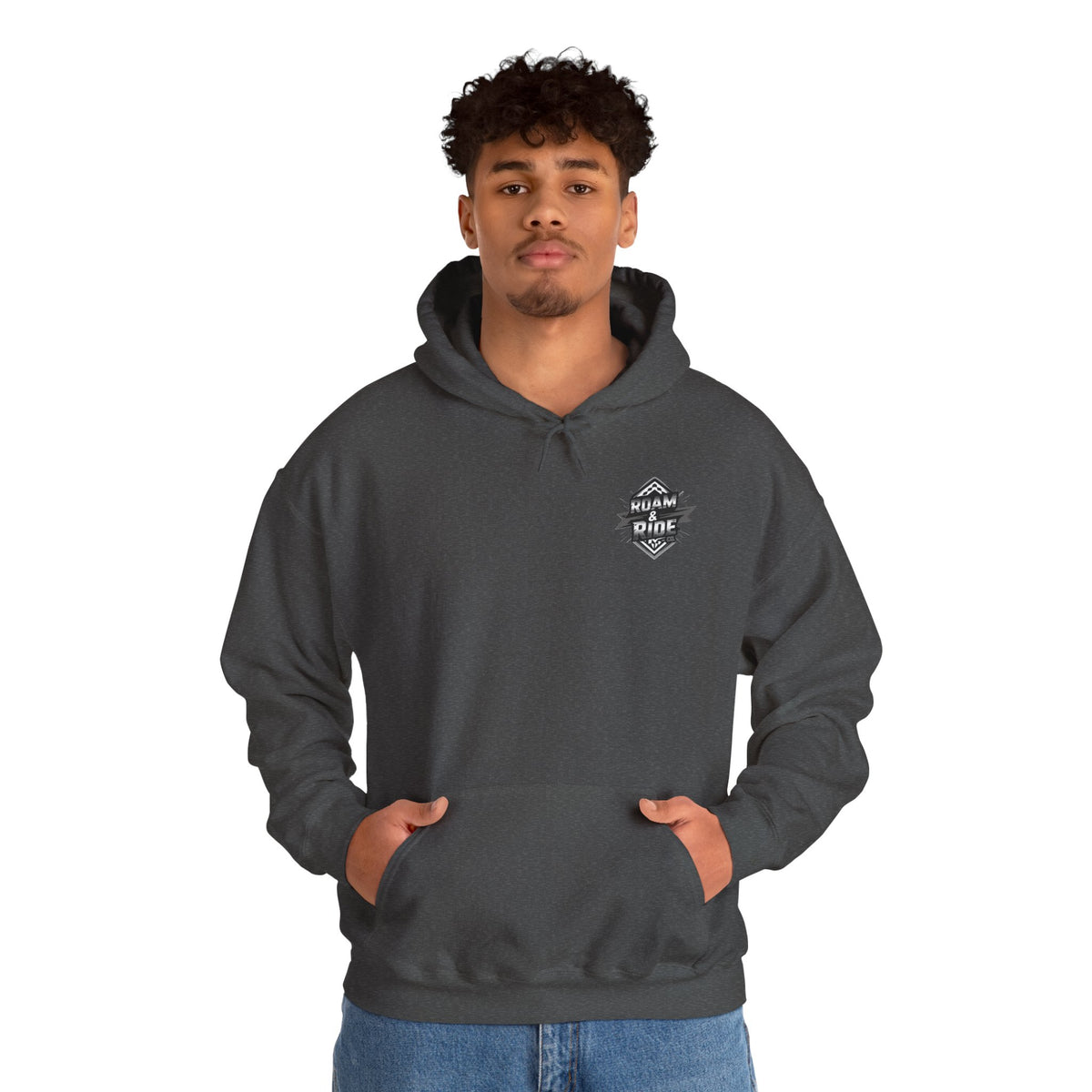 Roam & Ride Co. Grayscale Logo - Unisex Heavy Blend Hoodie