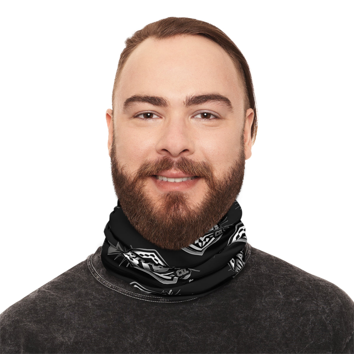 Roam & Ride Co. Grayscale Logo - Neck Gaiter