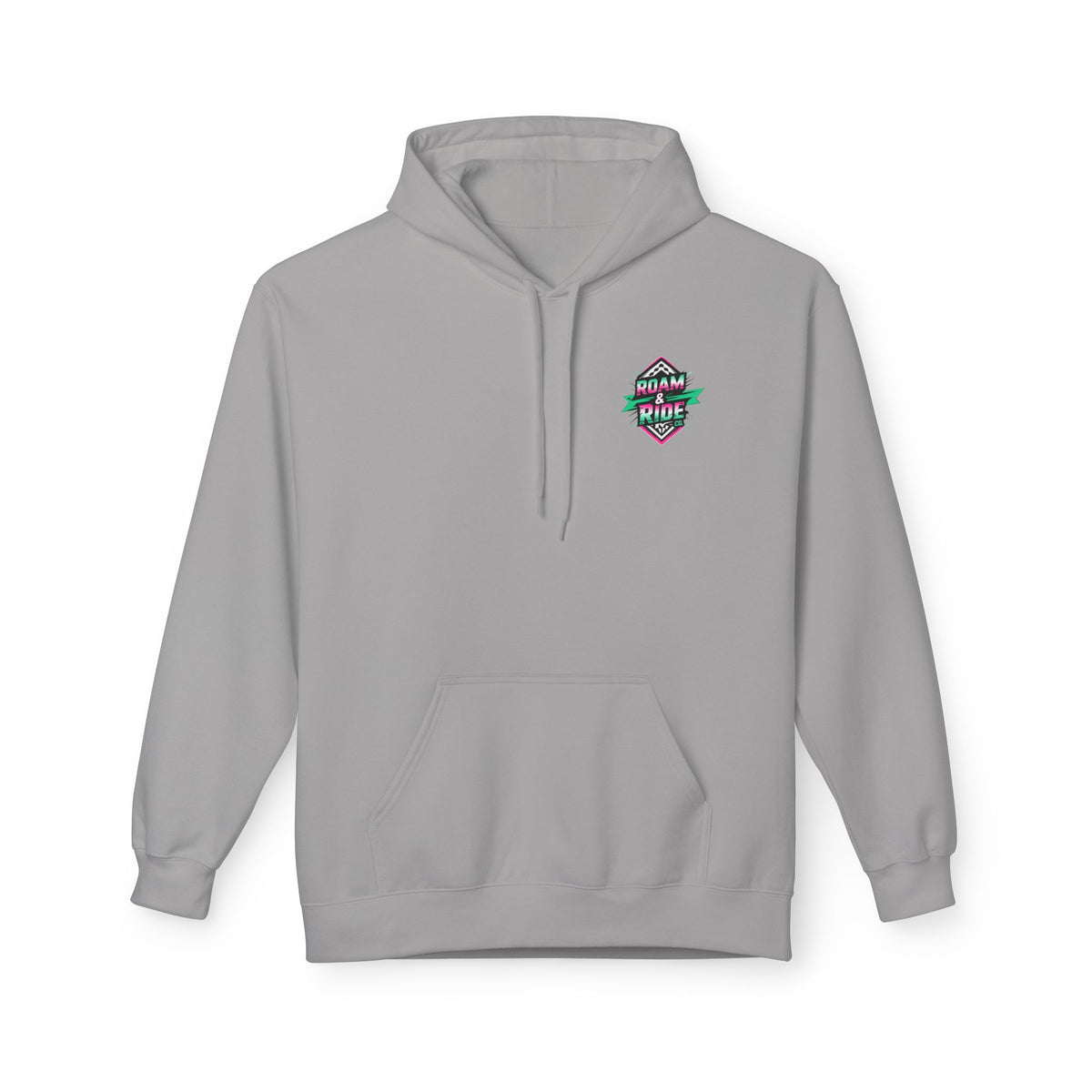 Roam & Ride Co. Teal Pink Logo - Unisex Fleece Hoodie