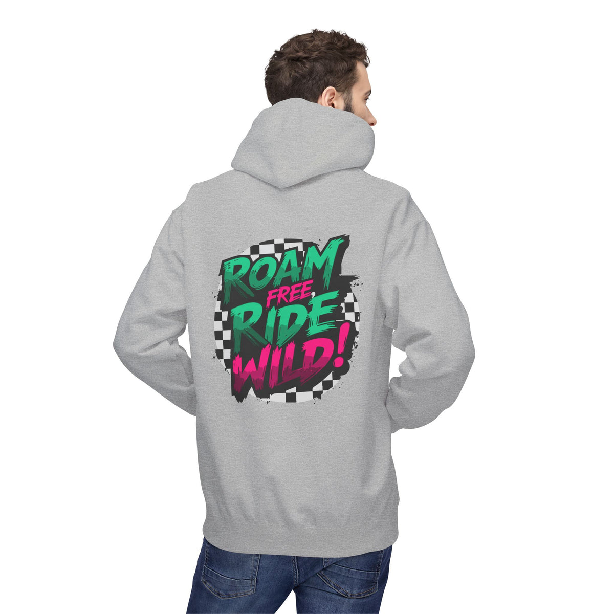 Roam Free, Ride Wild Logo - Unisex Fleece Hoodie